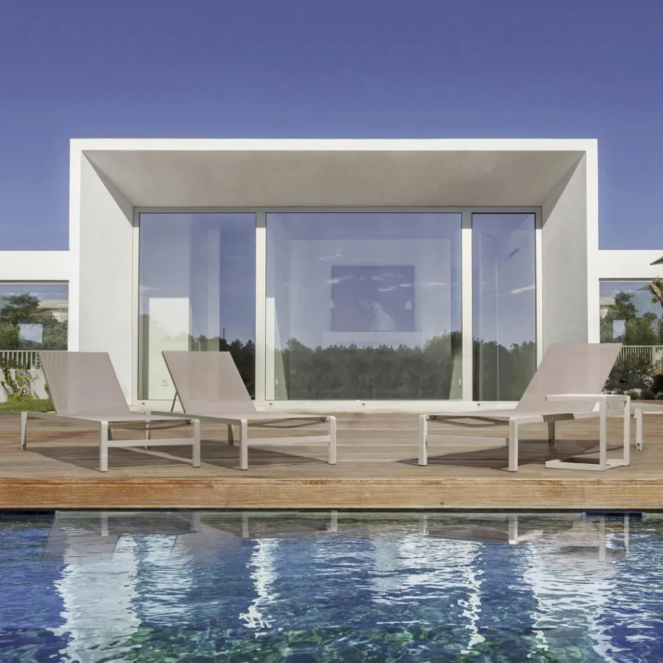 Garten-Couchtisch aus lackiertem Aluminium, Homemotion, 2 Stück – Rodric Viadurini