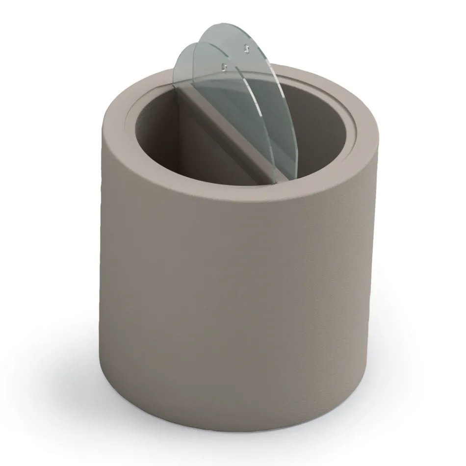 Garten-Couchtisch aus Polyethylen mit Behälter Made in Italy - Stracco Viadurini