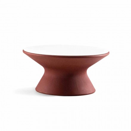Garten Couchtisch aus Polyethylen mit HPL-Platte Made in Italy - Desmond Viadurini
