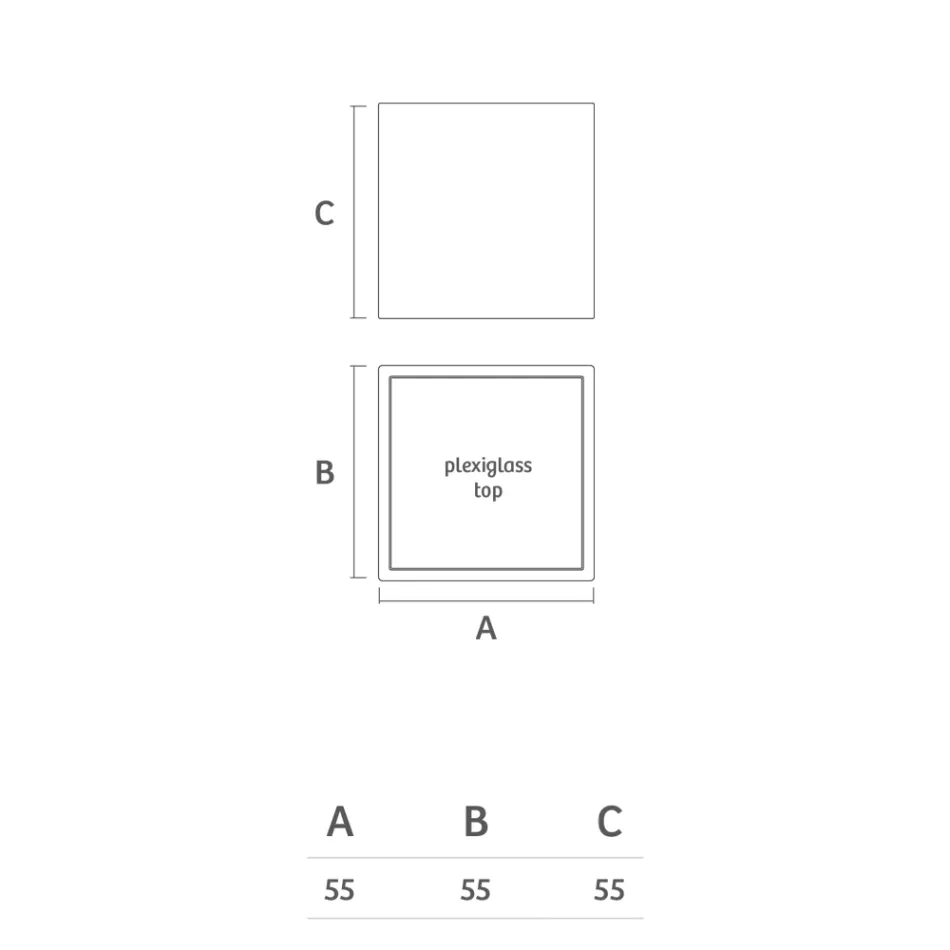 Heller Garten-Couchtisch aus weißem Polyethylen Made in Italy - Derti Viadurini