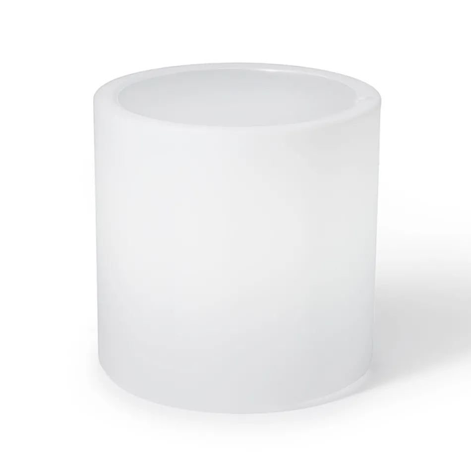 Heller Garten-Couchtisch aus weißem Polyethylen Made in Italy - Derti Viadurini