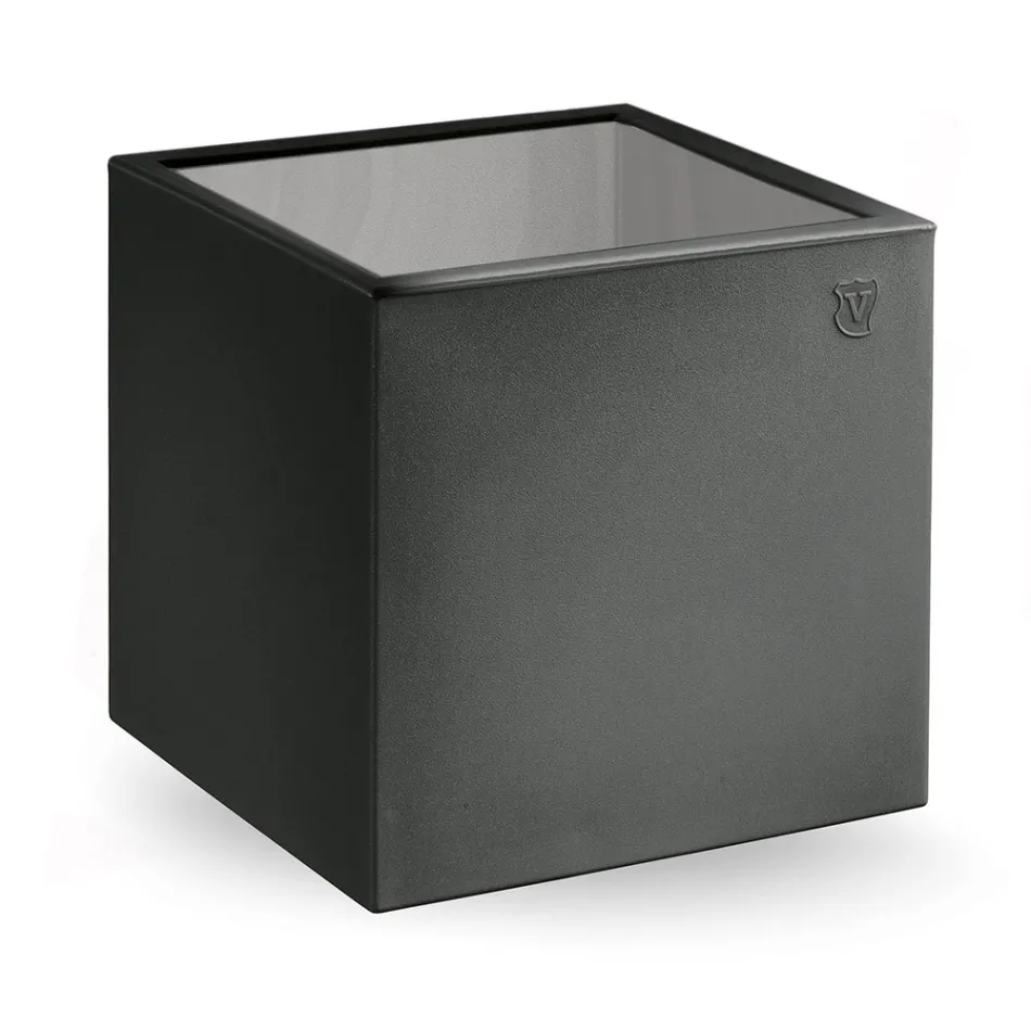 Quadratischer Garten-Couchtisch aus farbigem Polyethylen Made in Italy - Noemi Viadurini