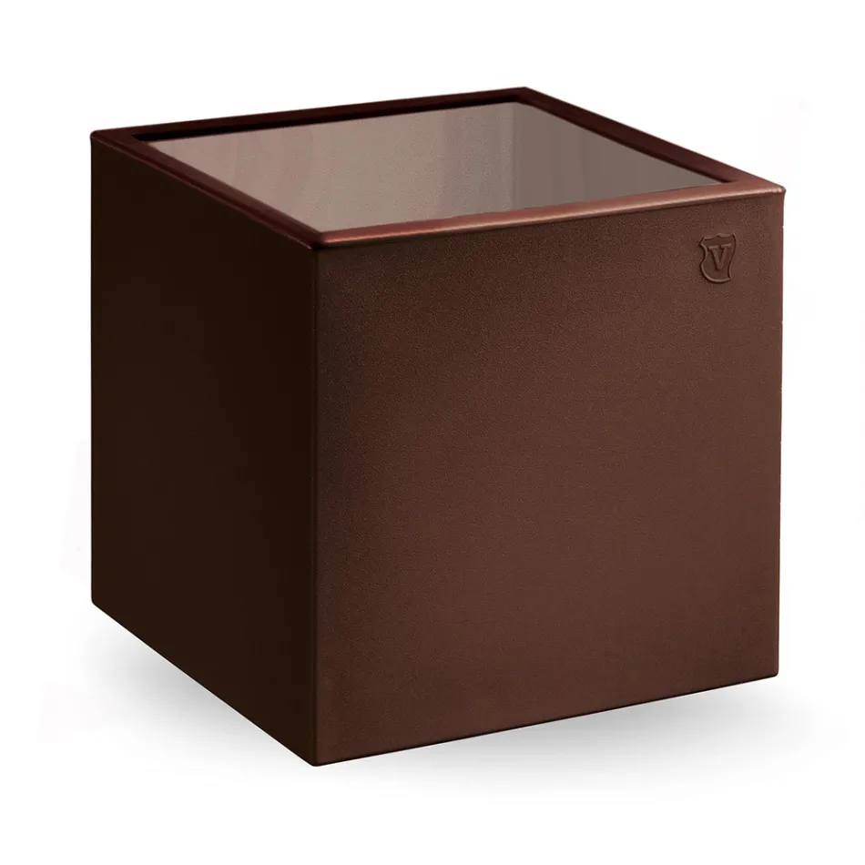 Quadratischer Garten-Couchtisch aus farbigem Polyethylen Made in Italy - Noemi Viadurini