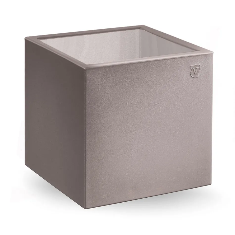 Quadratischer Garten-Couchtisch aus farbigem Polyethylen Made in Italy - Noemi Viadurini