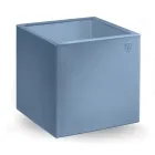 Quadratischer Garten-Couchtisch aus farbigem Polyethylen Made in Italy - Noemi Viadurini