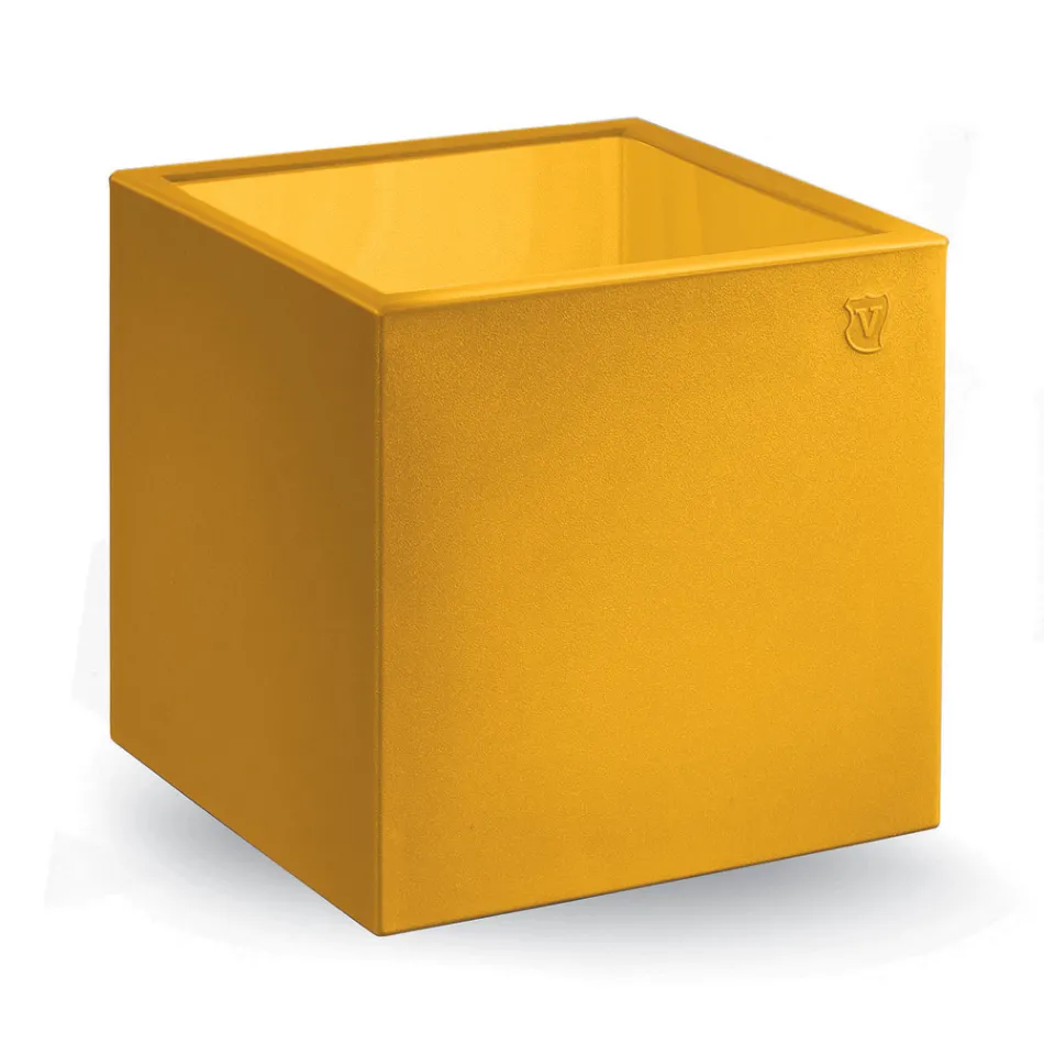 Quadratischer Garten-Couchtisch aus farbigem Polyethylen Made in Italy - Noemi Viadurini