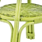 Runder Garten-Couchtisch aus Designer-Rattan, Durchmesser 52 cm – Favolizia Viadurini