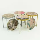 Innen- oder Außen-Couchtisch mit Metallstruktur Made in Italy - Carim Viadurini