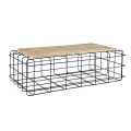 Industriedesign Couchtisch aus Mangoholz und Stahl - Carioca
