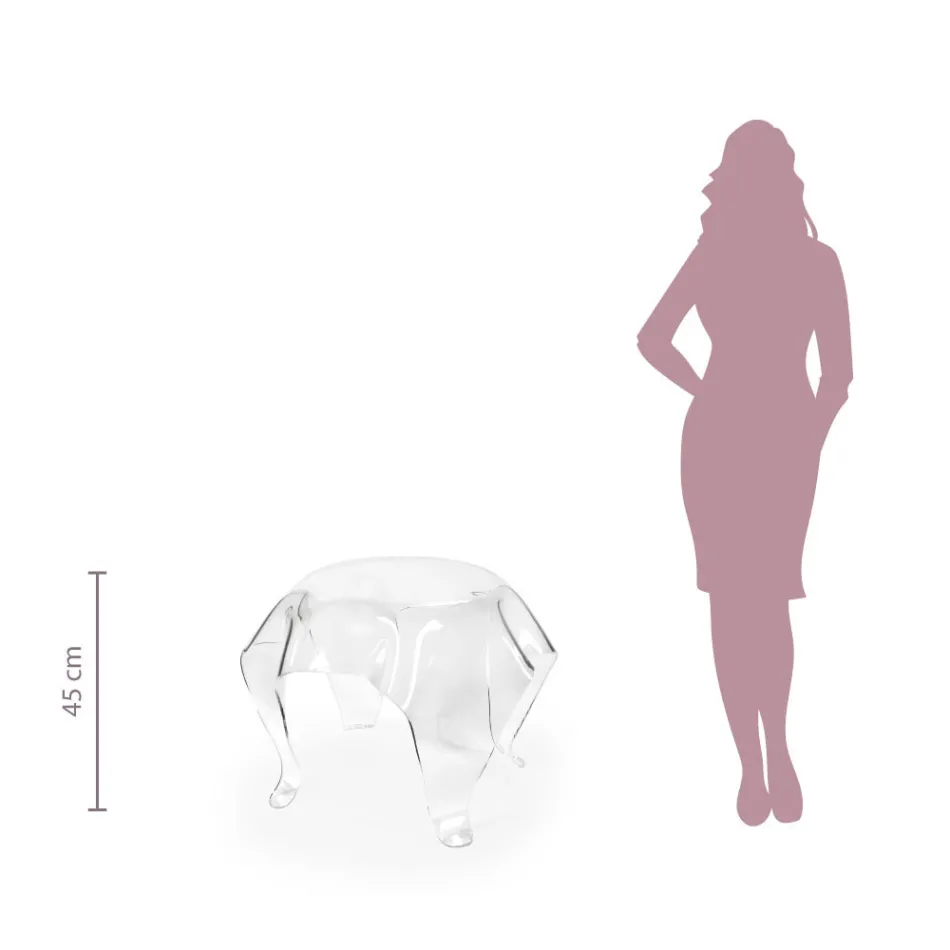 Couchtisch mit Platte und Gestell aus Plexiglas Made in Italy - Brento Viadurini