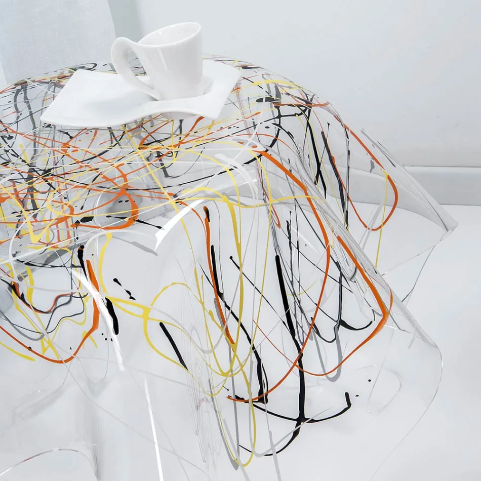 Couchtisch mit Platte und Gestell aus Plexiglas Made in Italy - Brento Viadurini