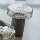 Couchtisch mit Glasplatte und Metallgestell, hergestellt in Italien – Batulla Viadurini