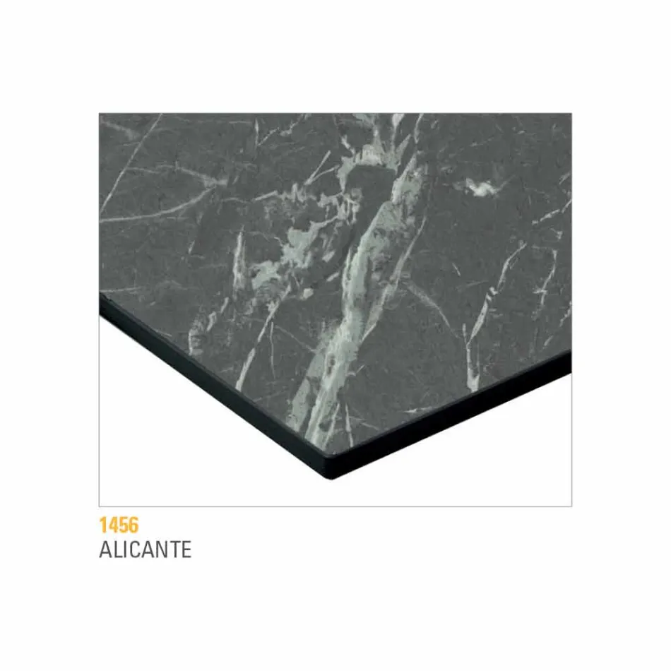 Couchtisch mit runder Platte aus laminiertem HPL Made in Italy - Mina Viadurini