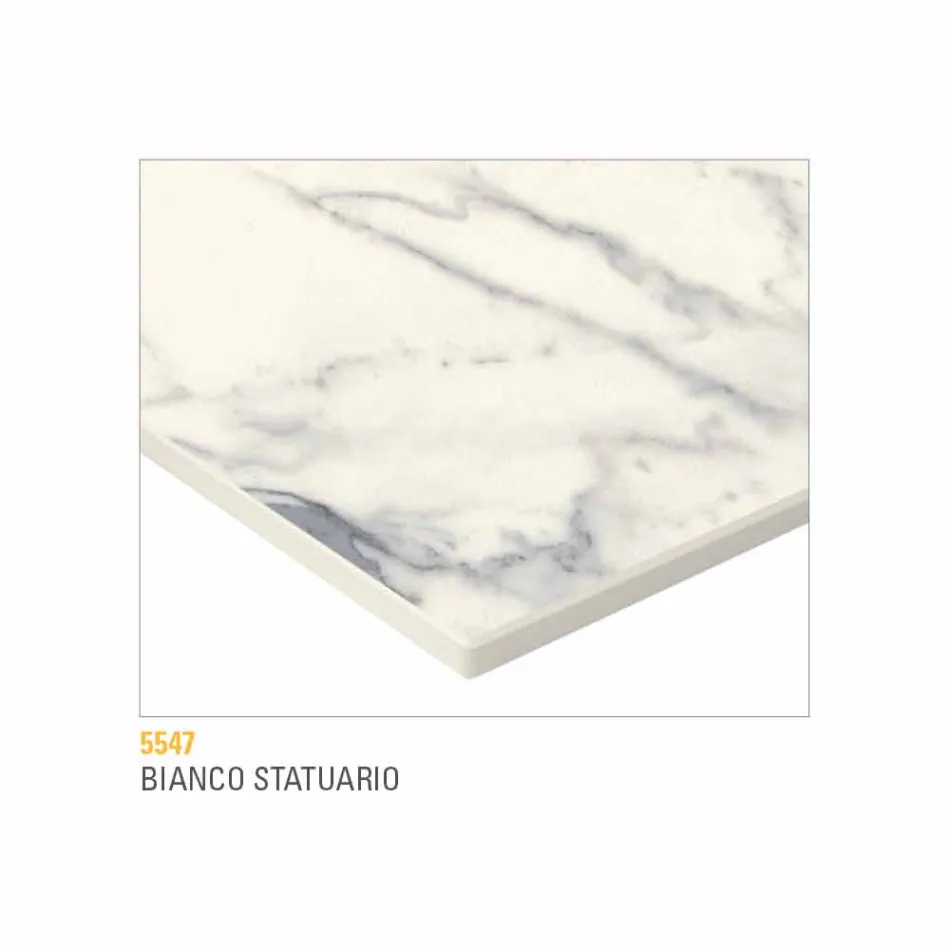 Couchtisch mit runder Platte aus laminiertem HPL Made in Italy - Mina Viadurini