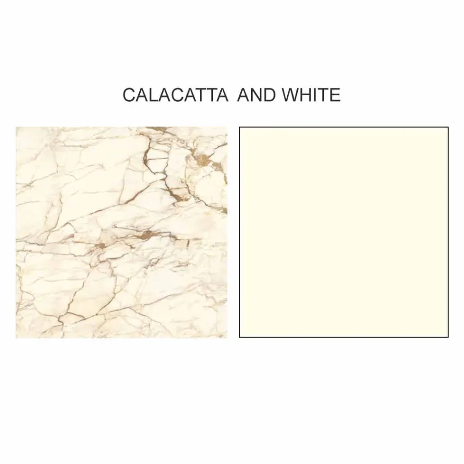 Design Couchtisch mit 2 runden Tops in Gres Made in Italy - Stockholm Viadurini