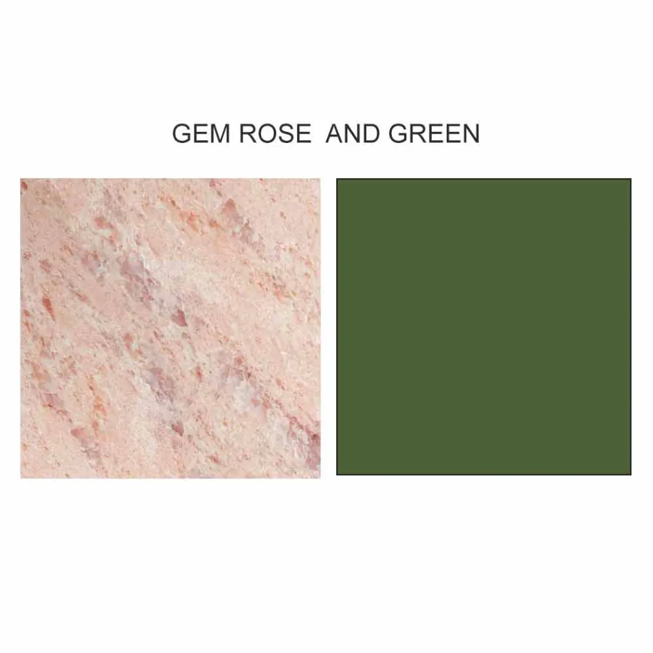 Design Couchtisch mit 2 runden Tops in Gres Made in Italy - Stockholm Viadurini