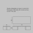 Luxuriöser Couchtisch aus farbigem Metall und Holzplatte – Anacleto Viadurini