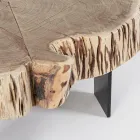 Homemotion Couchtisch aus Stahl und natürlichem Akazienholz - Camala Viadurini