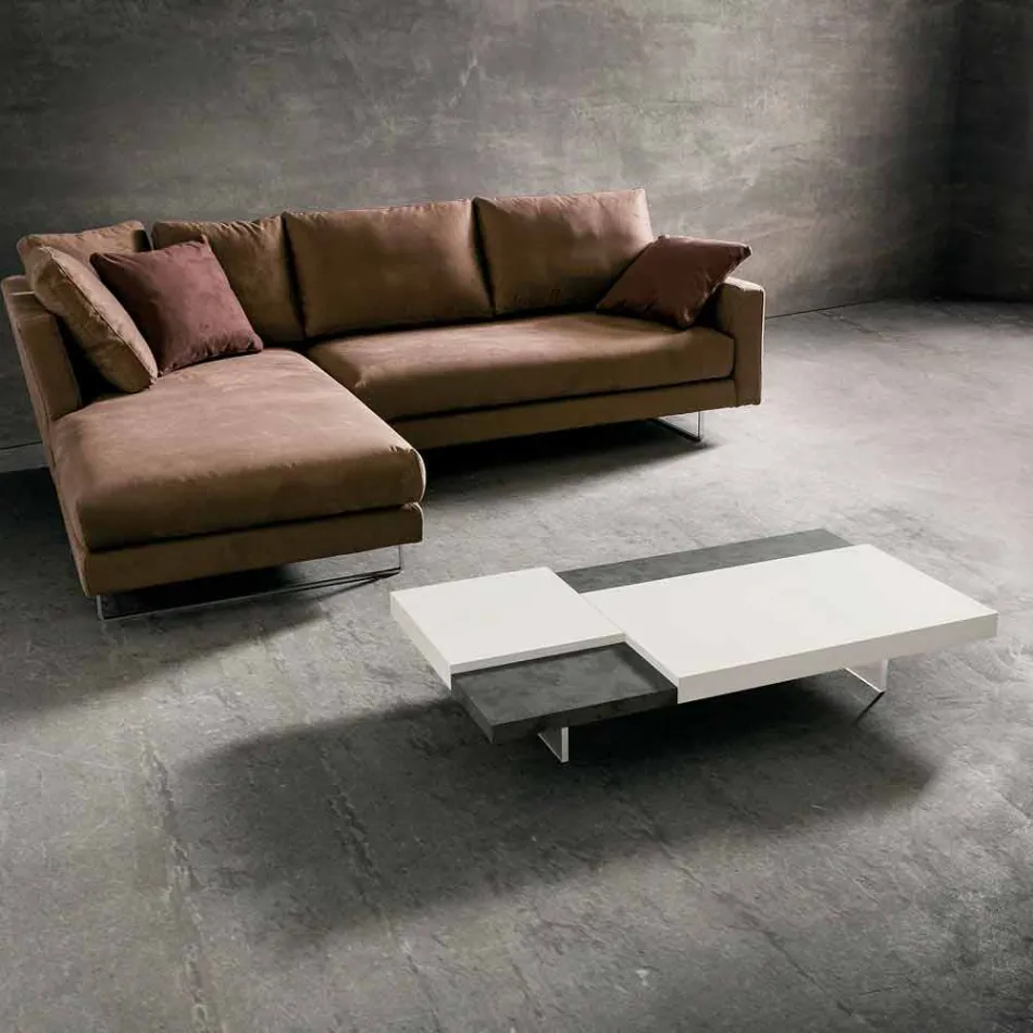 Fenix Couchtisch mit transparenten Füßen Made in Italy - Justin Viadurini