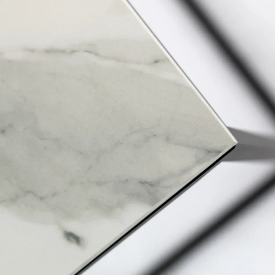 Couchtisch aus Steingut und Stahlgestell, hergestellt in Italien – Birba Viadurini