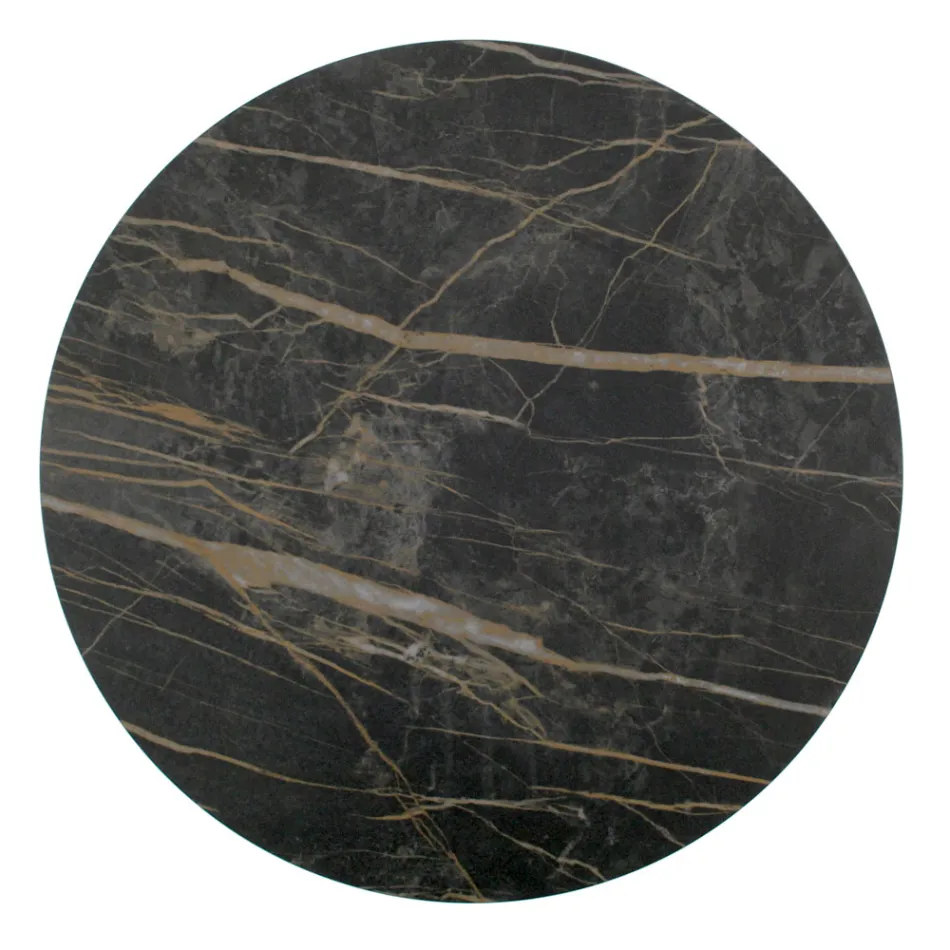 Couchtisch aus Porzellan-Grès und rundem Sockel, hergestellt in Italien – Tullia Viadurini