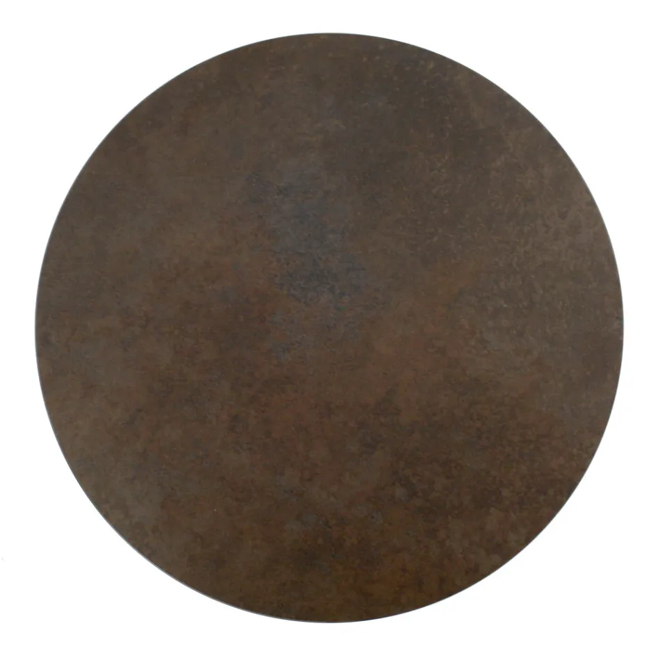 Couchtisch aus Porzellan-Grès und rundem Sockel, hergestellt in Italien – Tullia Viadurini