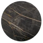 Couchtisch aus rundem Steingut und Sockel mit 3 Halbmonden, hergestellt in Italien – Arepa Viadurini