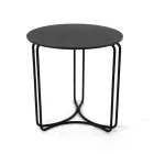 Couchtisch aus rundem Steingut und Sockel mit 3 Halbmonden, hergestellt in Italien – Arepa Viadurini