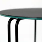 Couchtisch aus rundem Steingut und Sockel mit 3 Halbmonden, hergestellt in Italien – Arepa Viadurini