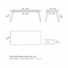 Couchtisch aus weißem oder schwarzem Laminat in 2 Größen - Faz Wood von Vondom Viadurini