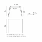 Couchtisch in Holz und Hpl Verschiedene Farben 2 Größen - Faz Wood von Vondom Viadurini