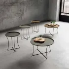 Metall Couchtisch mit Behälter Tablett Made in Italy - Numbo Viadurini