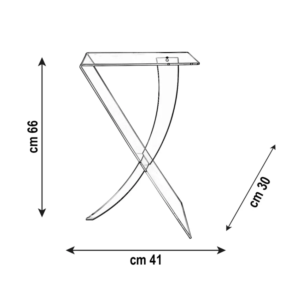 Couchtisch aus Plexiglas aus Virgin Polymer Made in Italy – Elsa Viadurini