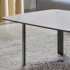Couchtisch aus Keramikglas mit Sockel aus lackiertem Metall - Camilo Viadurini