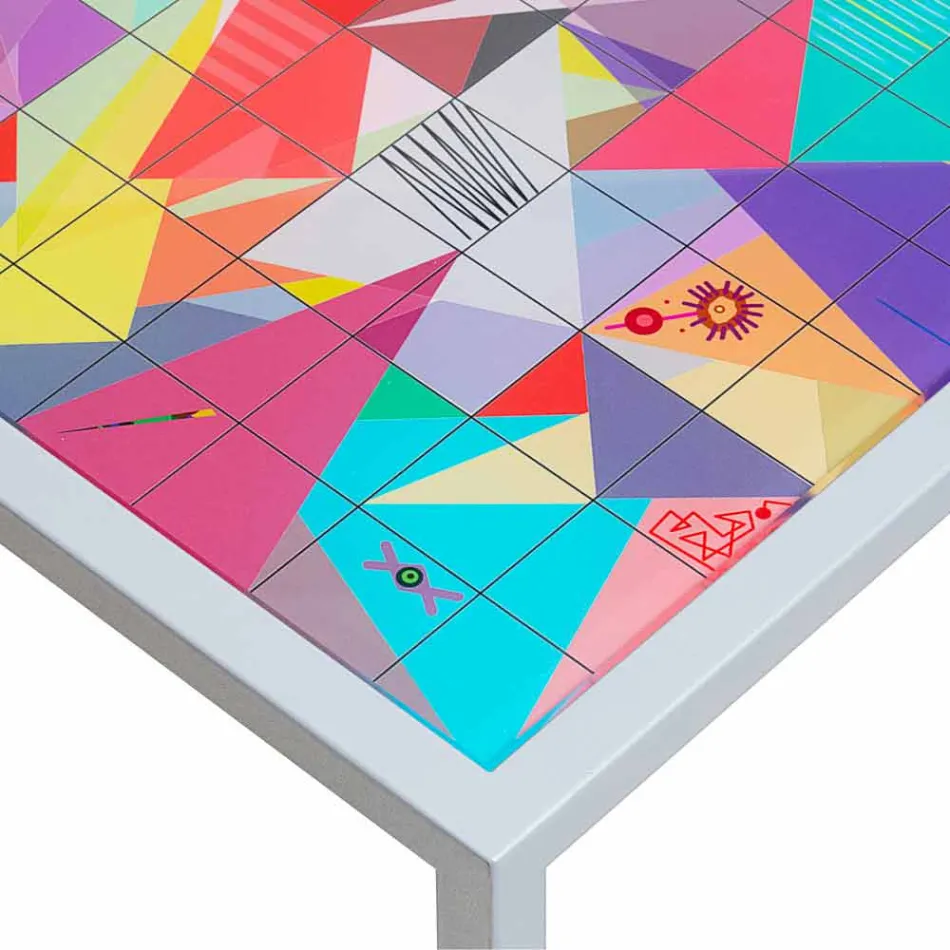 Modernes Kaffee Metall 50x50cm Wohnzimmer Nina, made in Italy Viadurini