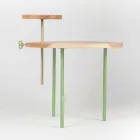 Moderner Couchtisch mit runder Eschenplatte Made in Italy - Velino Viadurini