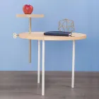 Moderner Couchtisch mit runder Eschenplatte Made in Italy - Velino Viadurini