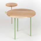 Moderner Couchtisch mit runder Eschenplatte Made in Italy - Velino Viadurini