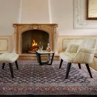 Moderner Couchtisch aus Gres und Buchenholz Made in Italy - Titanic Viadurini