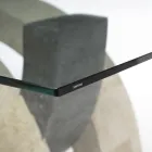 Moderner Couchtisch aus Stein und Glas – Austin Viadurini