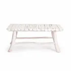 Homemotion Moderner Couchtisch in gebleichten Teakholzzweigen - Bambus Viadurini