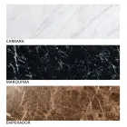 Moderner runder Couchtisch aus hochwertigem Metall und Marmor – Raphael Viadurini