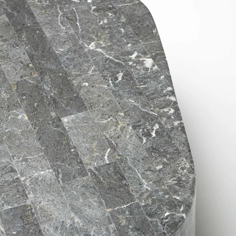 Moderner Couchtisch in Fossilsteinform – Bowie Viadurini