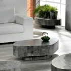Moderner Couchtisch in Fossilsteinform – Bowie Viadurini