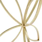 Goldfarbener Couchtisch aus Eisen mit runder Spiegelplatte - Umari Viadurini