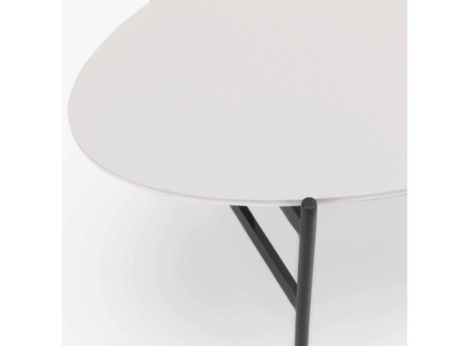 Ovaler Wohnzimmertisch in modernem Design mit Keramikplatte - Donatella Viadurini