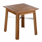 Couchtisch im Freien aus Natur- oder Schwarzholz, 2 Größen - Suzana Viadurini