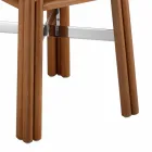 Couchtisch im Freien aus Natur- oder Schwarzholz, 2 Größen - Suzana Viadurini