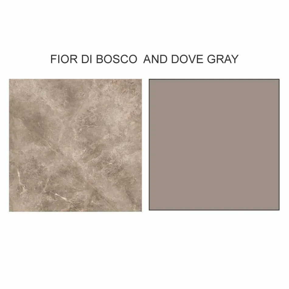 Runder Design-Couchtisch aus Steinzeug und Esche Made in Italy - Bering Viadurini