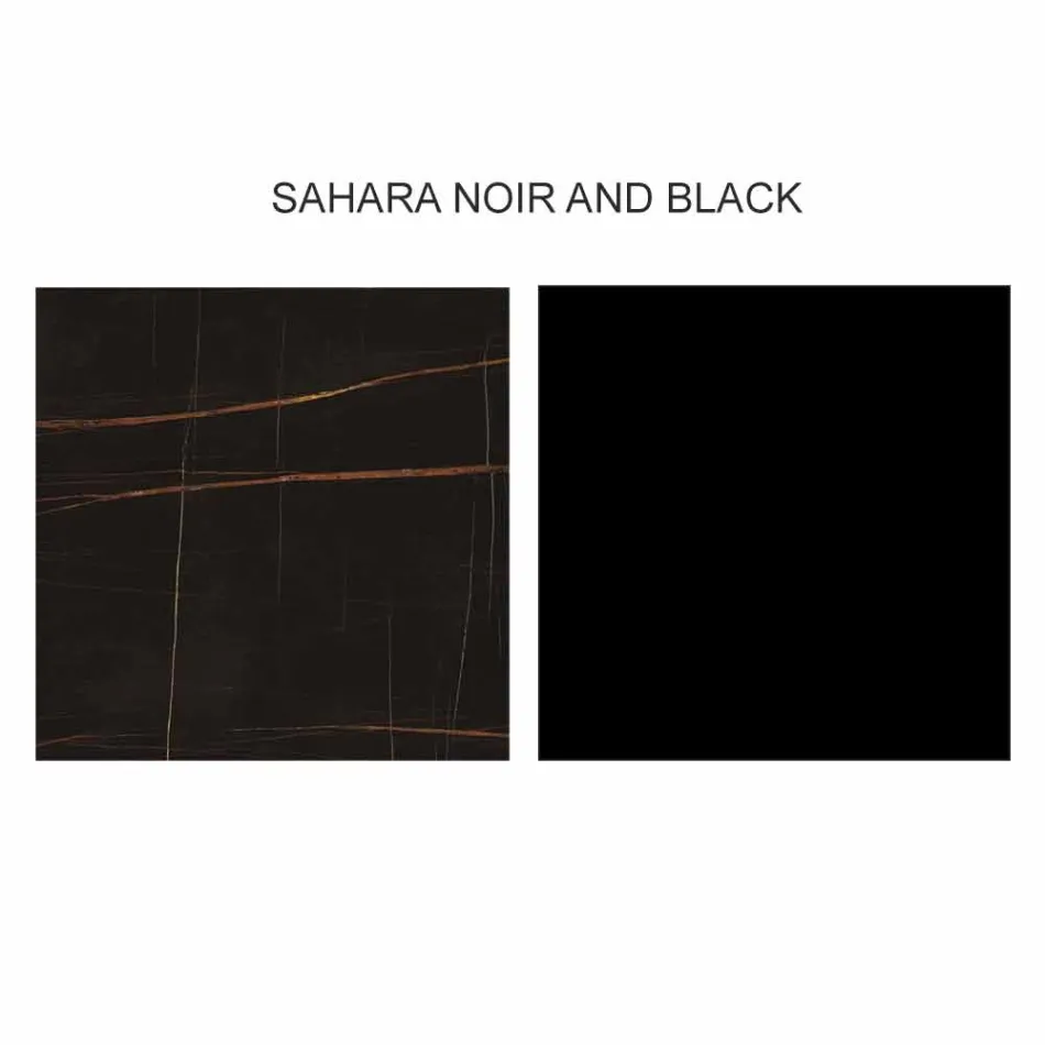 Runder Design-Couchtisch aus Steinzeug und Esche Made in Italy - Bering Viadurini